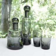 Picture of PINCHED DECANTERS AND GLASSES-GREY