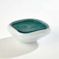 Picture of SQUARE CASED GLASS BOWL-AZURE