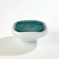 Picture of SQUARE CASED GLASS BOWL-AZURE