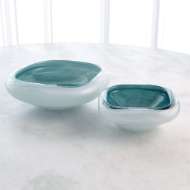 Picture of SQUARE CASED GLASS BOWL-AZURE