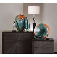 Picture of ABSTRACT BEAN VASE-AZURE