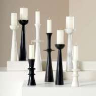 Picture of ROUND TOP CANDLE STANDS-WHITE