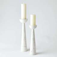 Picture of ROUND TOP CANDLE STANDS-WHITE