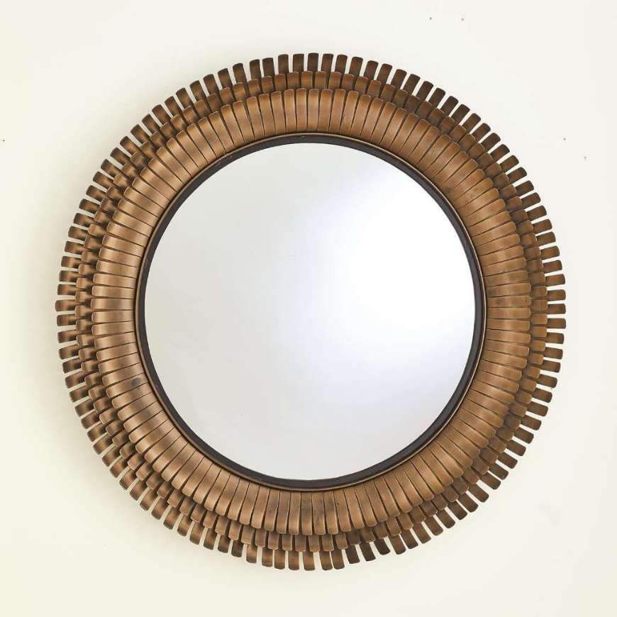 Picture of LAYERED SUNBURST WALL MIRROR-ANTIQUE GOLD