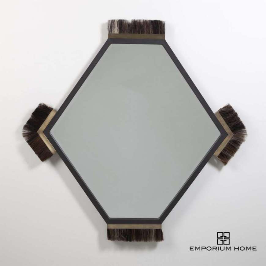 Picture of HARRINGTON MIRROR-GRAPHITE LEATHER