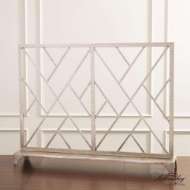 Picture of CHINOISE FRET FIREPLACE SCREEN-NICKEL