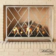 Picture of CHINOISE FRET FIREPLACE SCREEN-NICKEL