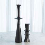 Picture of DOUBLE FLAIR CANDLE STAND-BLACK