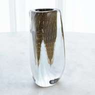 Picture of TRIANGULAR BUBBLED VASE-GOLD