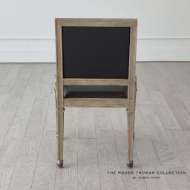 Picture of SEINE SIDE CHAIR-GREY W/BLACK LEATHER