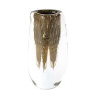 Picture of TRIANGULAR BUBBLED VASE-GOLD