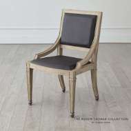 Picture of SEINE SIDE CHAIR-GREY W/BLACK LEATHER