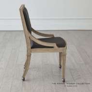 Picture of SEINE SIDE CHAIR-GREY W/BLACK LEATHER