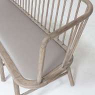 Picture of SPINDLE LONG BENCH - GREY LEATHER