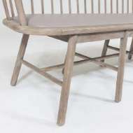 Picture of SPINDLE LONG BENCH - GREY LEATHER