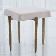 Picture of LAFORGE BENCH-ANTIQUE GOLD W/MUSLIN CUSHION