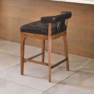 Picture of MODERNO COUNTER STOOL-BLACK MARBLE LEATHER