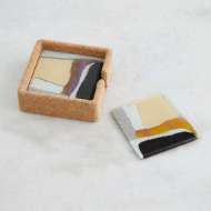 Picture of CASHMERE GLASS COASTER SET