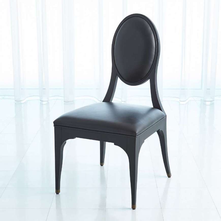 Picture of HARLOW CHAIR-BLACK W/BLACK LEATHER