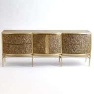 Picture of CRINKLE LONG CABINET - BRASS/BRONZE