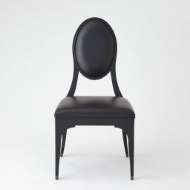 Picture of HARLOW CHAIR-BLACK W/BLACK LEATHER