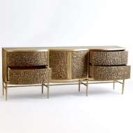 Picture of CRINKLE LONG CABINET - BRASS/BRONZE