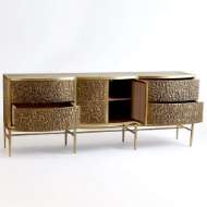 Picture of CRINKLE LONG CABINET - BRASS/BRONZE