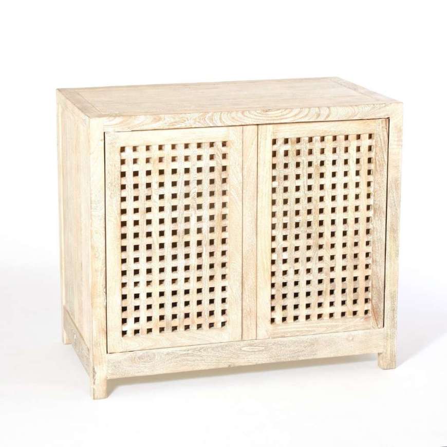 Picture of DRIFTWOOD LATTICE 2-DOOR CABINET