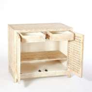 Picture of DRIFTWOOD LATTICE 2-DOOR CABINET