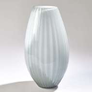 Picture of CASED GLASS STRIPE VASE-BLUE/GREY