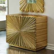 Picture of LINEN FOLD 2 DRAWER CHEST-BRASS