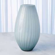 Picture of CASED GLASS STRIPE VASE-BLUE/GREY