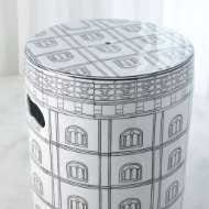 Picture of ITALIAN INSPIRED ARCHITECTURAL PORCELAIN STOOL