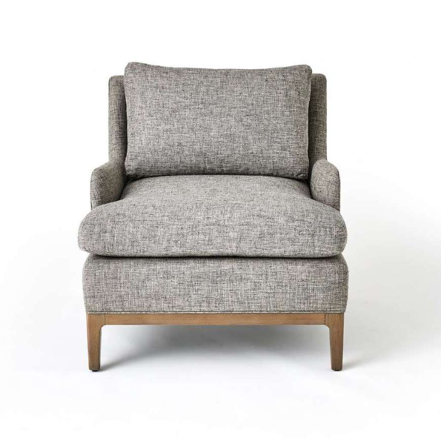 Picture of LAGUNA LOUNGE CHAIR-GREY WOOD-MUSLIN