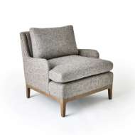 Picture of LAGUNA LOUNGE CHAIR-GREY WOOD-MUSLIN