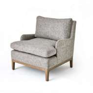 Picture of LAGUNA LOUNGE CHAIR-GREY WOOD-MUSLIN