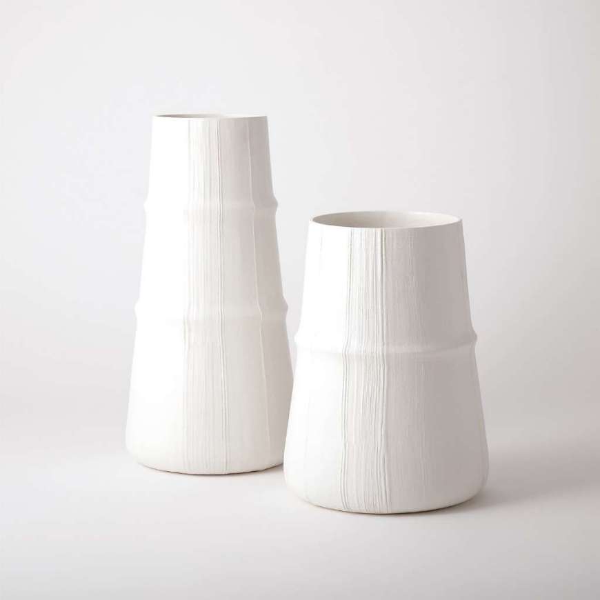 Picture of LINEN VASE-SOFT WHITE