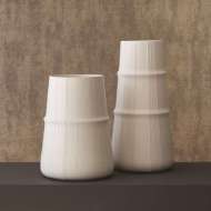 Picture of LINEN VASE-SOFT WHITE