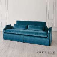 Picture of DIANA SKIRTED SOFA-DRAGONFLY BLUE