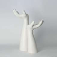 Picture of PALMA CANDLEHOLDERS-MATTE WHITE