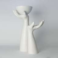 Picture of PALMA CANDLEHOLDERS-MATTE WHITE