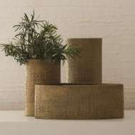 Picture of HEMP ETCHED VASES-BRASS