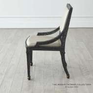 Picture of SEINE SIDE CHAIR-BLACK W/GREY LEATHER