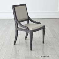 Picture of SEINE SIDE CHAIR-BLACK W/GREY LEATHER