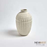 Picture of NAIL HEAD VASES-RUSTIC WHITE