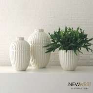 Picture of NAIL HEAD VASES-RUSTIC WHITE