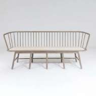 Picture of SPINDLE LONG BENCH-BEIGE LEATHER