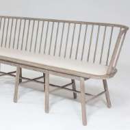 Picture of SPINDLE LONG BENCH-BEIGE LEATHER