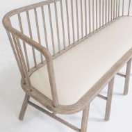 Picture of SPINDLE LONG BENCH-BEIGE LEATHER