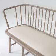 Picture of SPINDLE LONG BENCH-BEIGE LEATHER